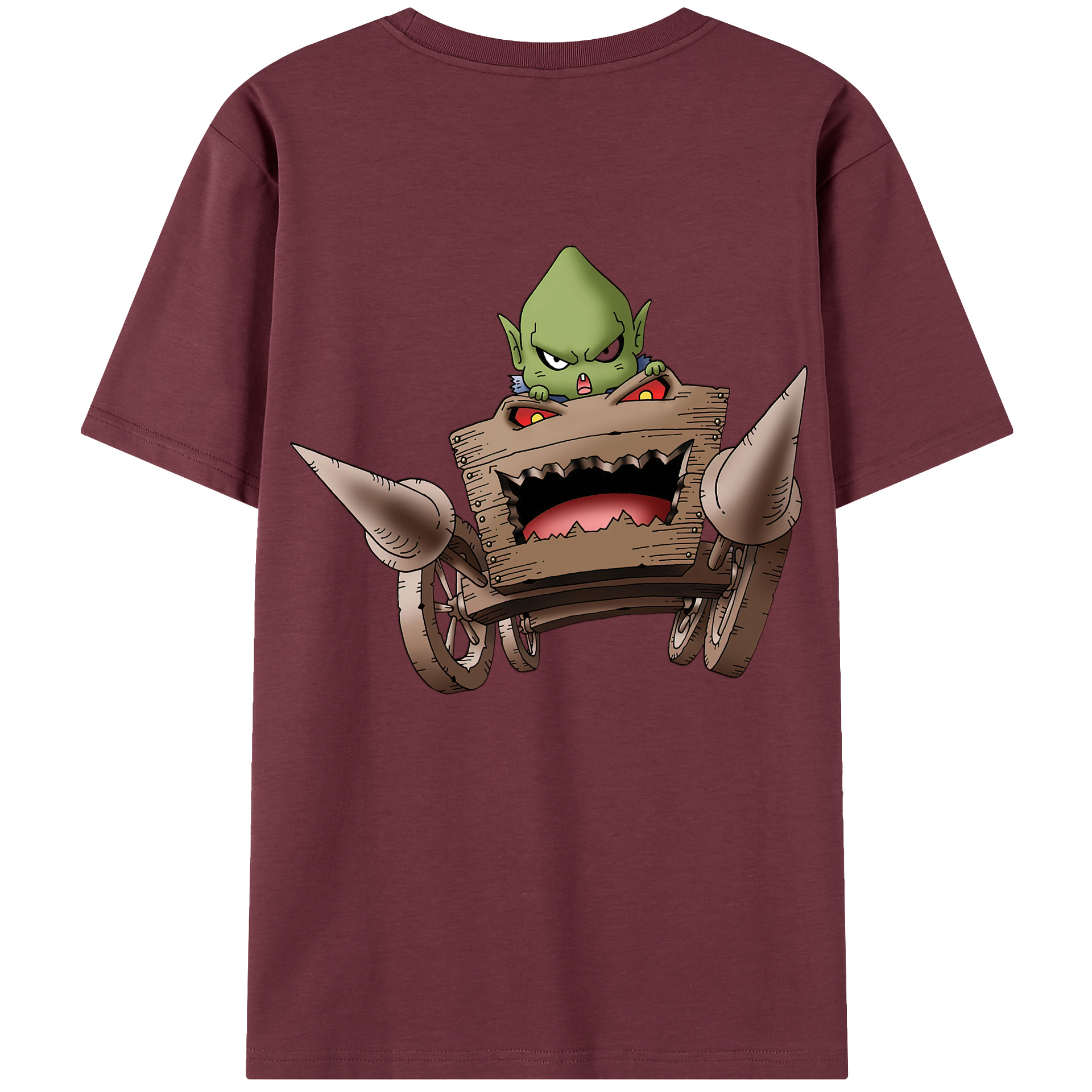 （画像用） ドラゴンクエスト Doragon Kuesuto Dragon Quest 綿100％半袖Tシャツ（背面プリント）